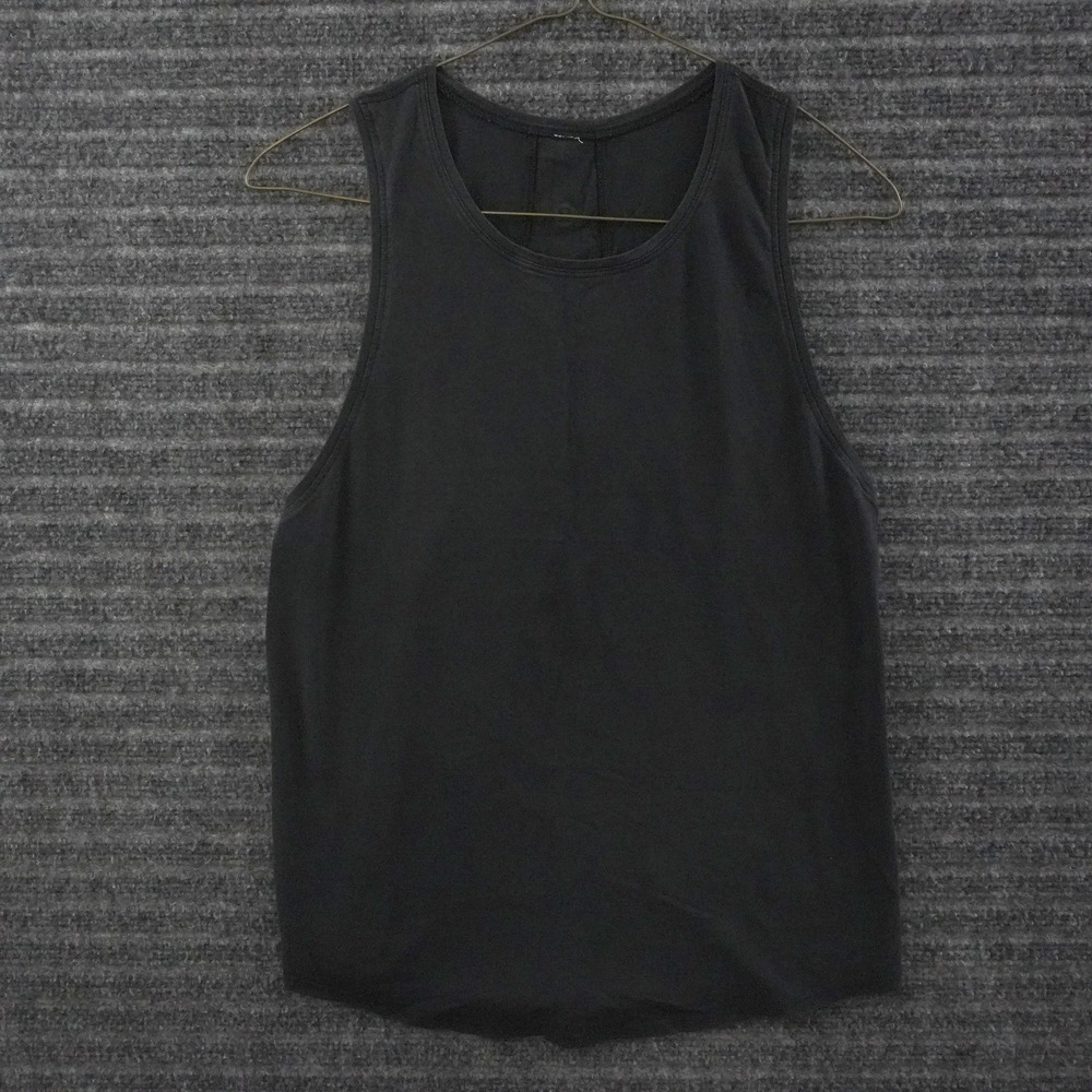 Lululemon License to Train Tank Top Womens 6 Black Athletic Racerback Curved Hem
